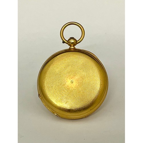 5068 - JOHN CASHMORE: A 19th Century 18ct gold full hunter pocket watch, fusee driven movement with English... 