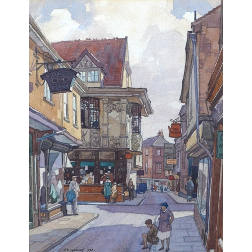 6052 - LEONARD RUSSELL SQUIRRELL RE,RI,RWS (1893-1979) (ARR) A framed and glazed watercolour of Dial Lane i... 