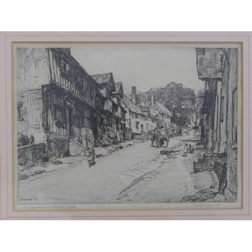 6057 - LEONARD RUSSELL SQUIRRELL RE,RI,RWS (1893-1979) Two framed and glazed etchings - drypoint 'The Black... 