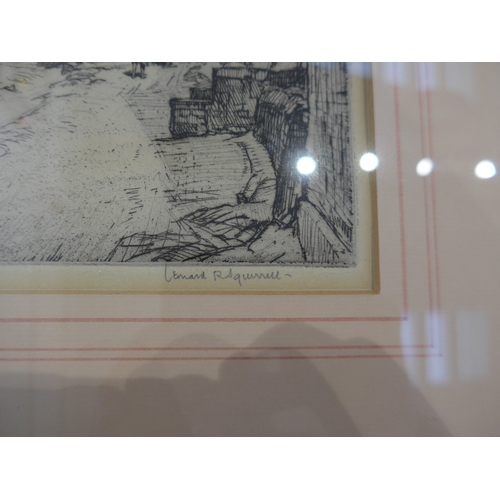 6057 - LEONARD RUSSELL SQUIRRELL RE,RI,RWS (1893-1979) Two framed and glazed etchings - drypoint 'The Black... 