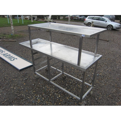 3386 - A stainless steel prep trolley