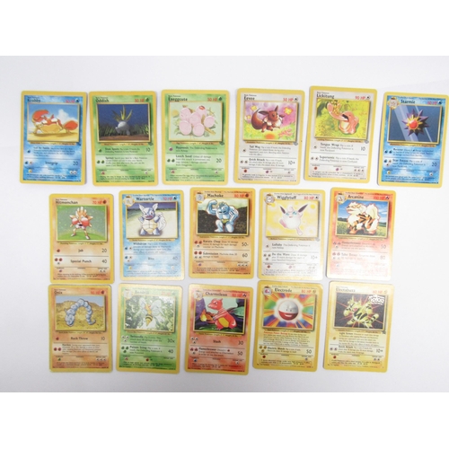 9049 - A collection of vintage Pokémon TCG cards, comprising fifty-two character cards, nineteen energy car... 