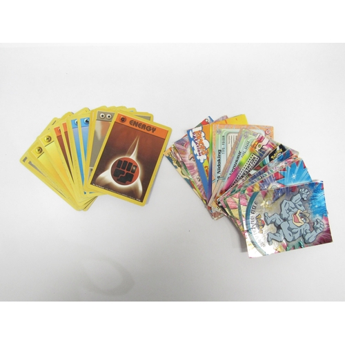 9049 - A collection of vintage Pokémon TCG cards, comprising fifty-two character cards, nineteen energy car... 