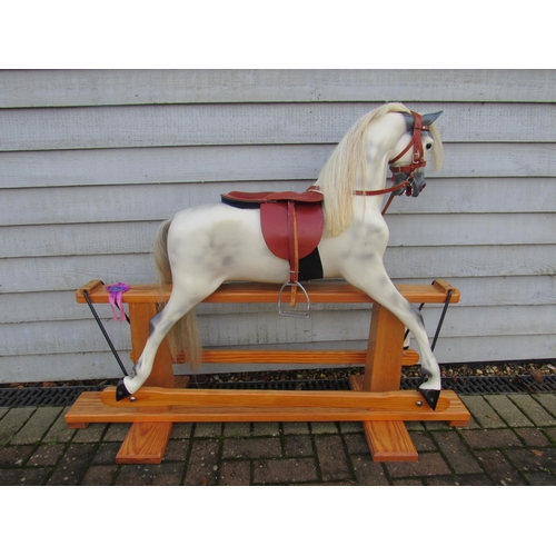 9202 - A 20th Century Haddon Rockers of Wallingford, Oxfordshire, dapple painted rocking horse with horseha... 