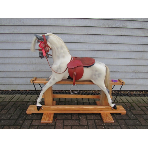 9202 - A 20th Century Haddon Rockers of Wallingford, Oxfordshire, dapple painted rocking horse with horseha... 