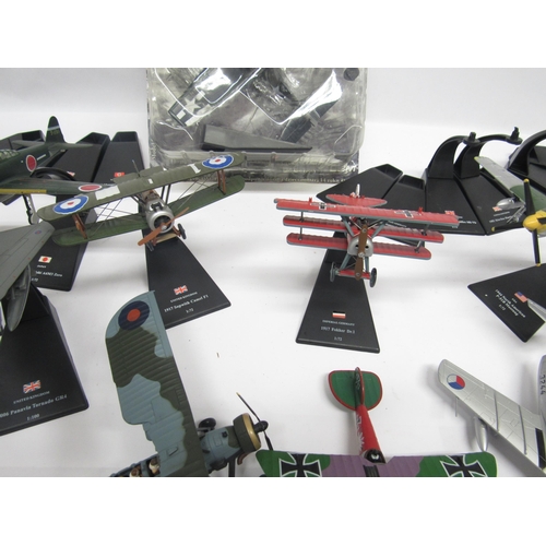 9341 - A boxed Amer 1:72 scale diecast 1945 Grumman F6F Hellcat, together with twenty-two other unboxed die... 