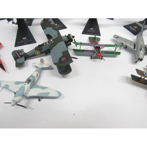 9341 - A boxed Amer 1:72 scale diecast 1945 Grumman F6F Hellcat, together with twenty-two other unboxed die... 