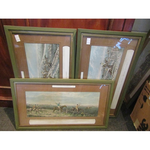 1067 - A set of four Leicestershire equestrian prints, framed and glazed