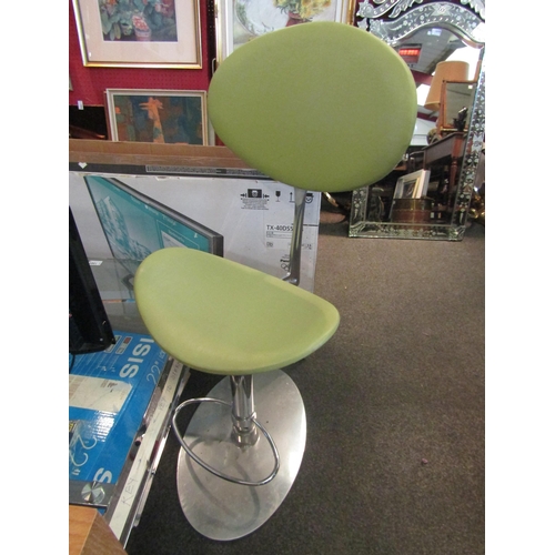 1086 - A pair of Arrmet alloy framed stools designed by Robby Cantarutti, upholstery worn