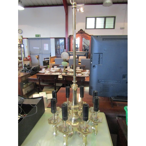 1133 - A brass eight scone ceiling light