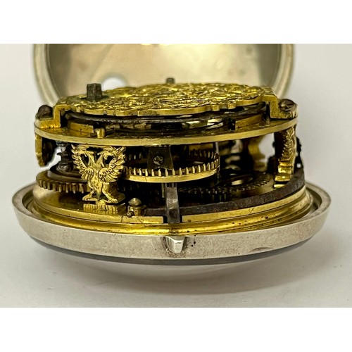 5273 - I GOBELS OF AMSTERDAM: An 18th Century Dutch silver pair cased pocket watch thought to be by Jan Gob... 