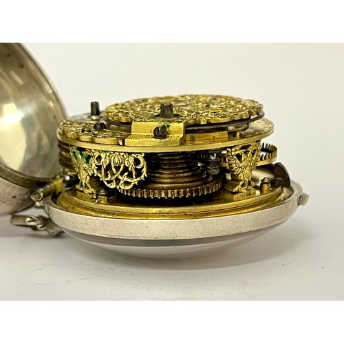 5273 - I GOBELS OF AMSTERDAM: An 18th Century Dutch silver pair cased pocket watch thought to be by Jan Gob... 