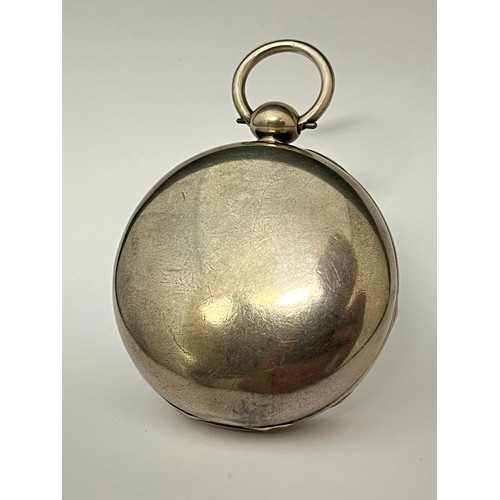 5168 - GEORGE YONGE & SON OF LONDON: A 19th Century silver cased open-faced chronometer pocket watch, ename... 