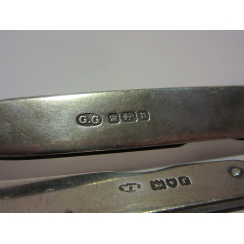 1364 - Two silver penknives, one engraved 