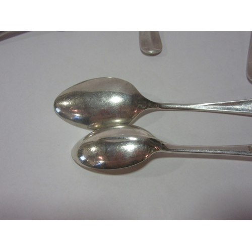 1365 - A set of seven and a set of five silver teaspoons including Emile Viner (12)