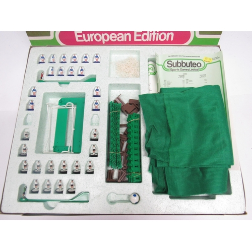 9137 - A boxed Subbuteo European Edition table football set and C101 Floodlighting set (2)