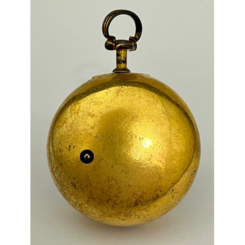 5220 - JOHNSON OF GRAYS INN PASSAGE: An 18th Century gilt metal and shagreen pair cased pocket watch, ename... 