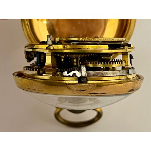 5230 - JOHN CHAPMAN OF LOUGHBOROUGH: An 18th Century gilt metal pair cased pocket watch, the rear of outer ... 