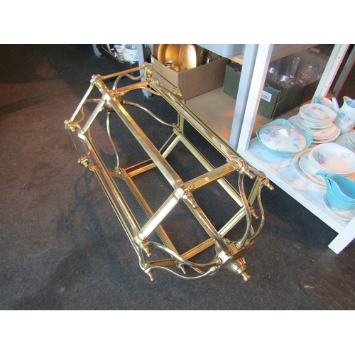 1662 - A large brass lantern, approximately 112cm tall