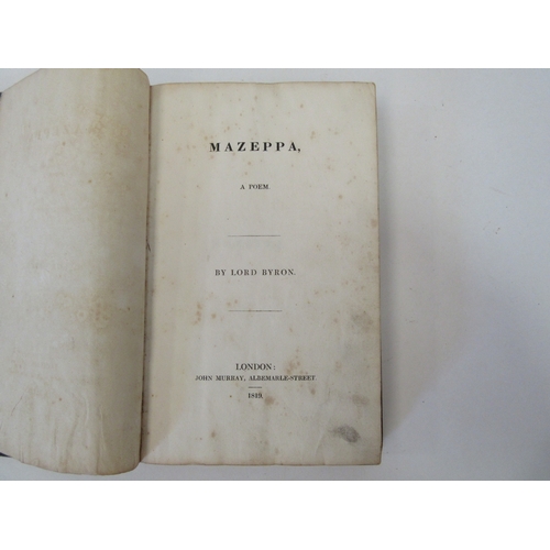 1467 - George Noel Gordon, Lord Byron, three 1st editions bound together in one volume: 'Mazeppa, a Poem - ... 