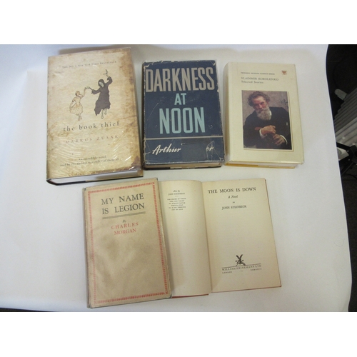 1480 - Five modern 1st editions etc, including John Steinbeck: 'The Moon is Down', Heinemann, 1942, 1st edi... 