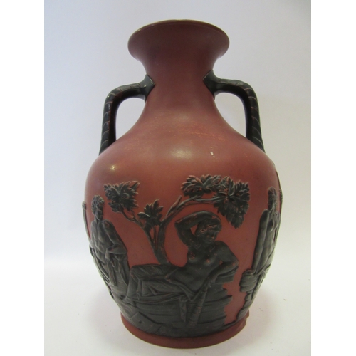 1441 - A Wilhelm Schuller & Sons ceramic 'Portland Vase' (chips to base) 23cm tall