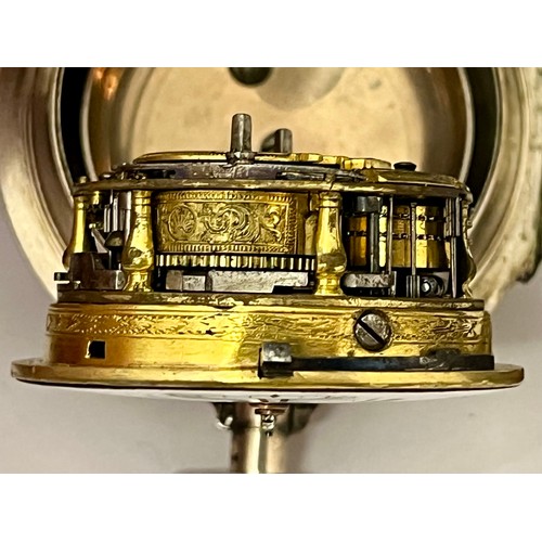 5154 - SIGNED BEAUVAIS: A late 18th/early 19th Century silver double hinge repeating pocket watch, enamelle... 