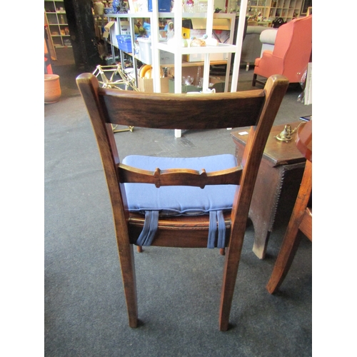 1143 - A set of six 19th Century country dining chairs, solid seats