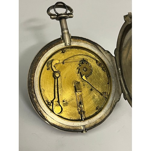 5181 - MILES FRASER OF LONDON: An unusual 19th Century silver cased pocket watch and compass, enamelled Rom... 