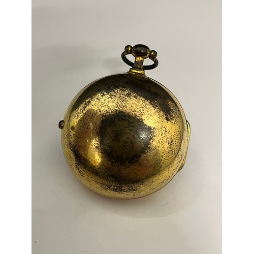 5283 - THOMAS TOMPION (1639-1713): A 17th Century silver gilt pair cased quarter repeating pocket watch by ... 