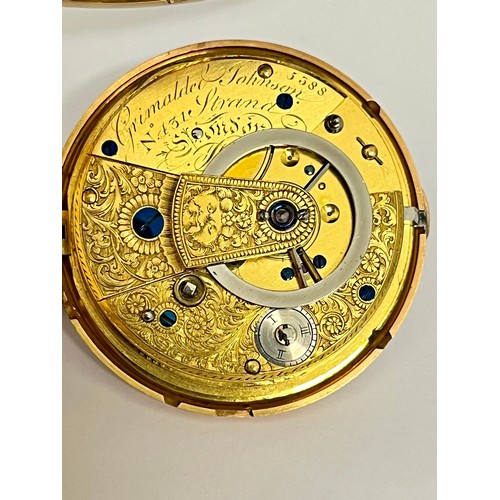 5095 - GRIMALDE & JOHNSON, STRAND, LONDON: A 19th Century 18ct gold full hunter chronometer pocket watch, e... 