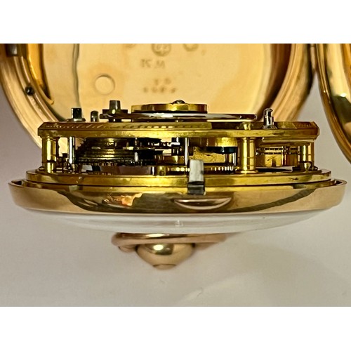 5095 - GRIMALDE & JOHNSON, STRAND, LONDON: A 19th Century 18ct gold full hunter chronometer pocket watch, e... 