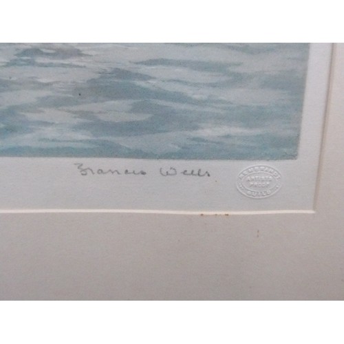 4274 - FRANCIS-WELLS (XX) A framed and glazed coloured etching - 'Pool Of London'. Pencil signed with Rembr... 