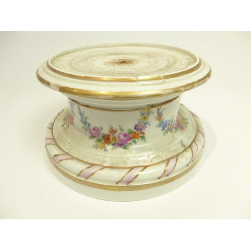 4177 - An early 19th Century Berlin porcelain, three-piece figural table centre piece, with a pierced, boat... 