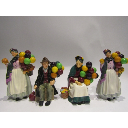 4499 - Four Royal Doulton figures, Balloon Sellers including two 