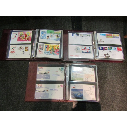 1650 - A box containing seven albums of first day covers including railway and sporting examples