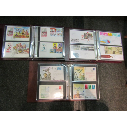 1650 - A box containing seven albums of first day covers including railway and sporting examples