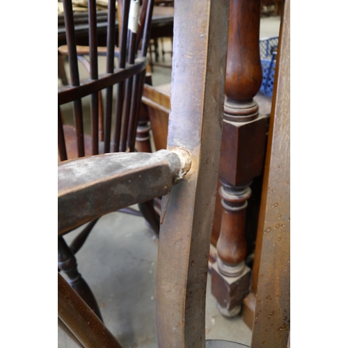 2006 - A Victorian grandfather chair for restoration and a stool