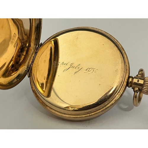 5078 - TAVANNES WATCH CO: An early 20th Century 9ct gold Tavannes Watch Co. open-faced keyless wind pocket ... 