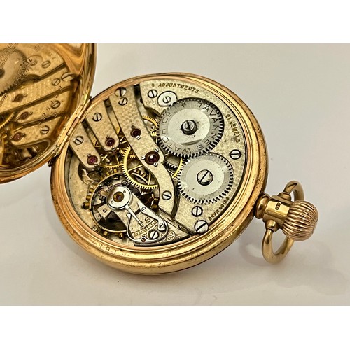 5078 - TAVANNES WATCH CO: An early 20th Century 9ct gold Tavannes Watch Co. open-faced keyless wind pocket ... 