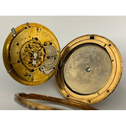 5027 - REFSEGUEIRE & LECHET: A 19th Century French gold cased Refsegueire & Léchet repeating open-faced poc... 