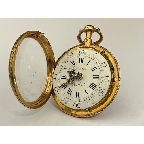 5061 - FERDINAND BERTHOUD OF PARIS: A late 19th Century French gold cased Ferdinand Berthoud of Paris quart... 