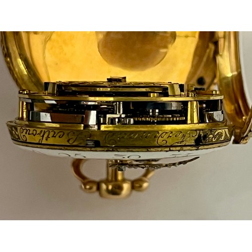 5061 - FERDINAND BERTHOUD OF PARIS: A late 19th Century French gold cased Ferdinand Berthoud of Paris quart... 