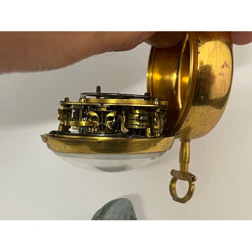 5056 - THOMAS JONES OF LONDON: An early 19th Century gilt pair cased pocket watch, the outer case gilt and ... 