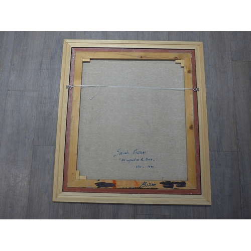 6095 - SIOMA BARAM (Israeli, 1919-1980) A framed oils on canvas, abstract study. Signed and titled verso. I... 