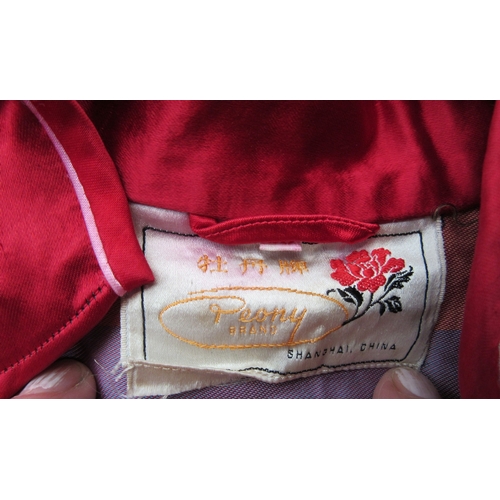 1040 - Three Chinese silk dresses, two bearing retail labels