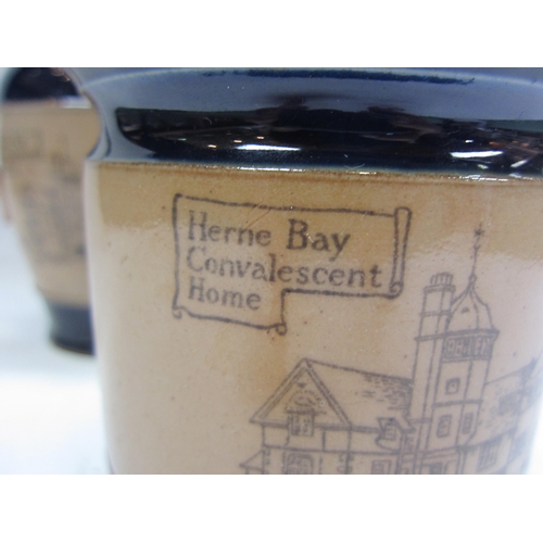 1463 - Three Royal Doulton 'The Railwayman's Convalescent Home' Herne Bay pottery items including storage j... 