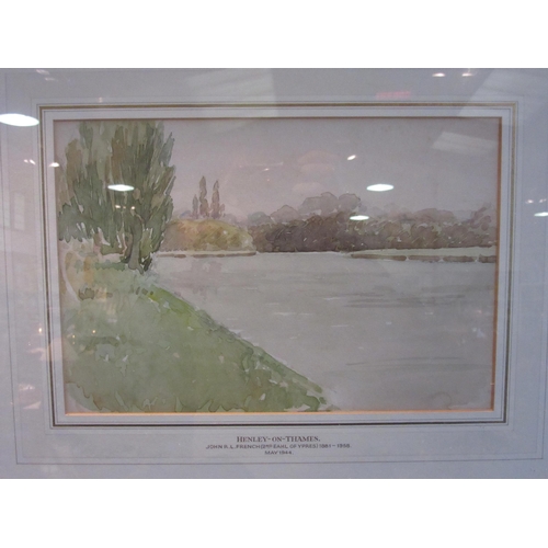 1062 - JOHN R.L. FRENCH 2nd Earl of Ypres (1881-1958): Two watercolours, one depicting Henley-on-Thames.  B... 