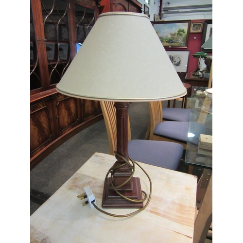 1100 - A pair of column form table lamps