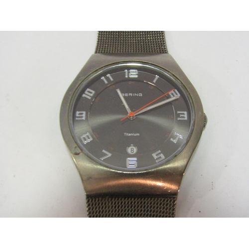 1336 - A gents Bering titanium wristwatch with case instructions and guarantee